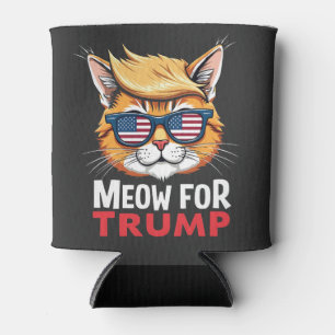 Meow For Trump Cat Kitten Election Vote Can Cooler