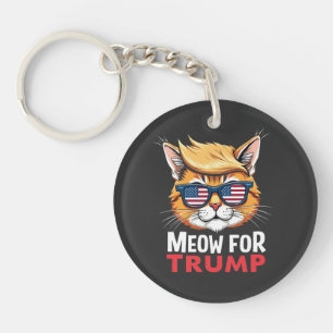 Meow For Trump Cat Kitten Election Vote   Key Ring