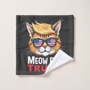 Meow For Trump Cat Kitten Election Vote   Wash Cloth