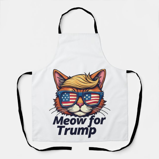 Meow for Trump Make Cats Safe Again  Election Apron (Front)