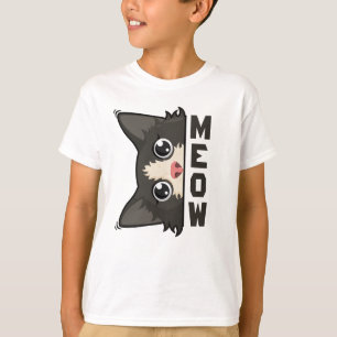 Meow Funny Tuxedo Cat is watching Pun T-Shirt