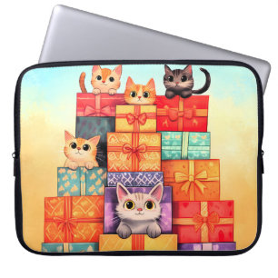 Meow Gift Birthday Tower Laptop Sleeve