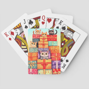 Meow Gift Birthday Tower Playing Cards