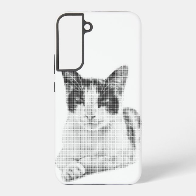 Meow Halftone Samsung Galaxy S22+ Case (Back)