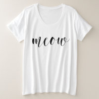 Meow Hand Lettering Statement
