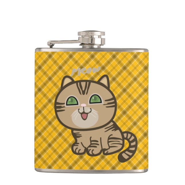 meow hip flask (Front)