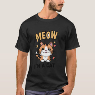 Meow I'm a Cat Funny Halloween Costume Cat Lovers T-Shirt
