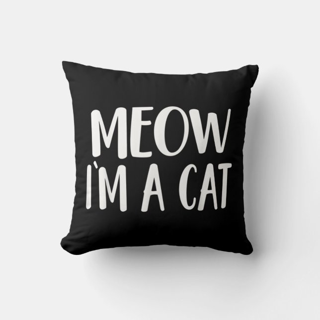 Meow I'm A Cat Halloween Cushion (Front)