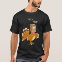 Meow I'm Cat Turkey Paper Bag Meow Funny Thanksgiv
