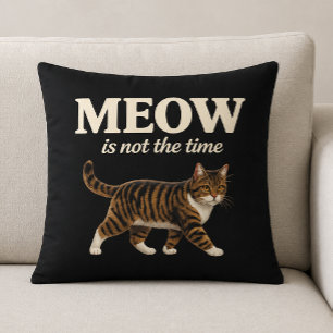 MEOW Is Not The Time Cat Lover Cushion