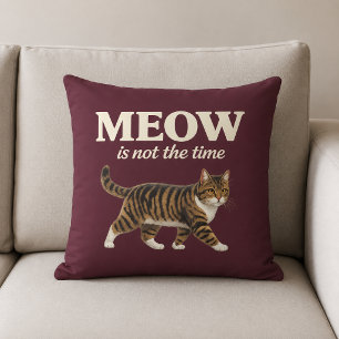 MEOW Is Not The Time Cat Lover Cushion