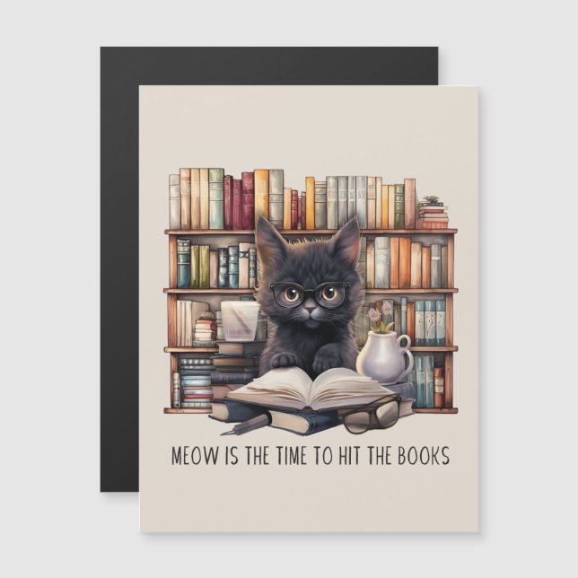 Meow Is The Time To Hit The Books (Front/Back)