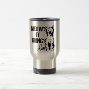 meow its going cat lovers design travel mug
