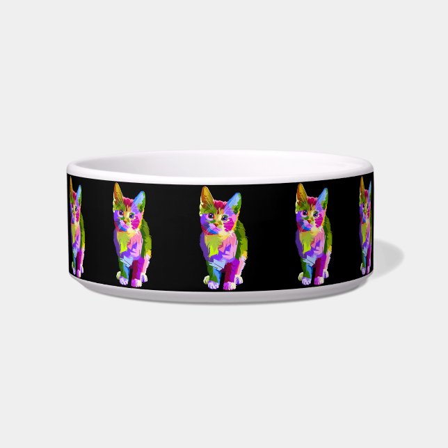 meow kitten cat food bowl  (Front)