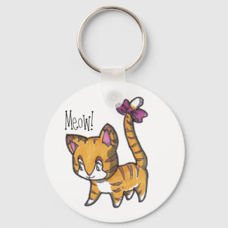 Meow! Kitty Keychain! Key Ring