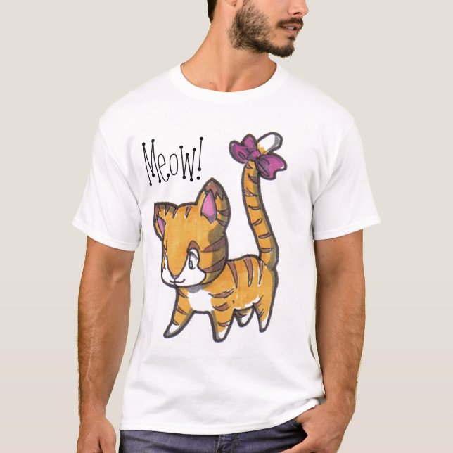 Meow! Kitty Shirt For Kids! (Front)