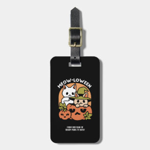 Meow-Loween - Festive Halloween Cat Design Luggage Tag