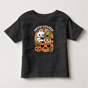 Meow-Loween - Festive Halloween Cat Design Toddler T-Shirt