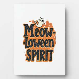 Meow-loween Spirit Cat Plaque