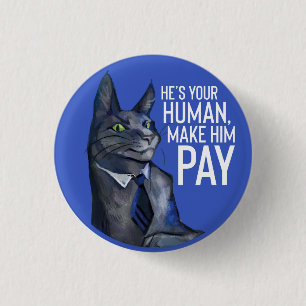 Meow Meow Pufffytail Button