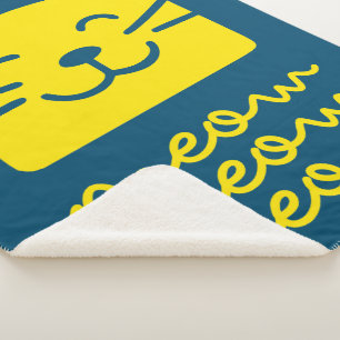 Meow Meow Sherpa Blanket