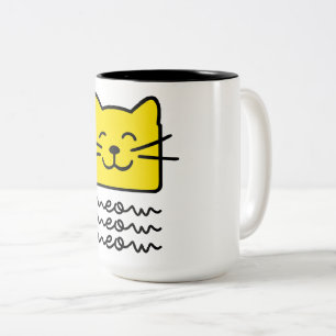 Meow Meow Two-Tone Coffee Mug