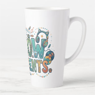 Meow Moments – Cute Cat Lover Graphic T-Shirt Latte Mug