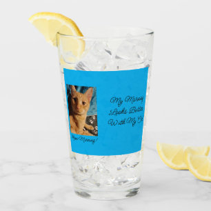 Meow Morning , photo,text, back text, replacable Glass