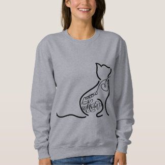 Meow Mum; Stylish Fashion line art cat mum Sweatshirt