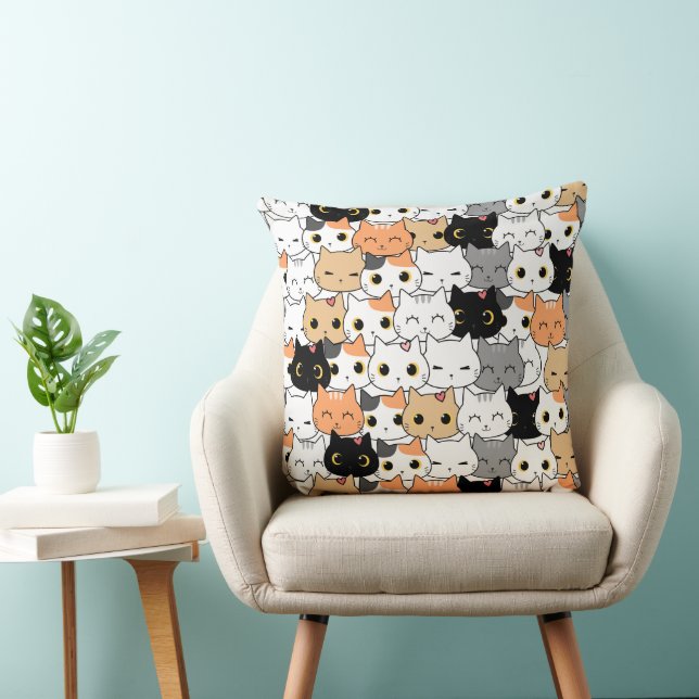 Meow Nation 20x20 Throw Pillow (Chair)