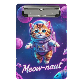 Meow-naut  mini clipboard