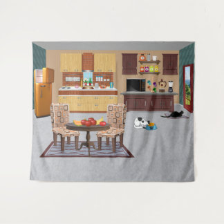 Meow-nificent Kitchen Tapestry