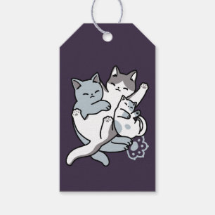 Meow Pounce Snuggle – Cute Sleeping Cats Gift Tags