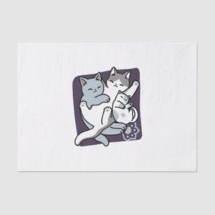 Meow Pounce Snuggle – Cute Sleeping Cats Tissue Paper