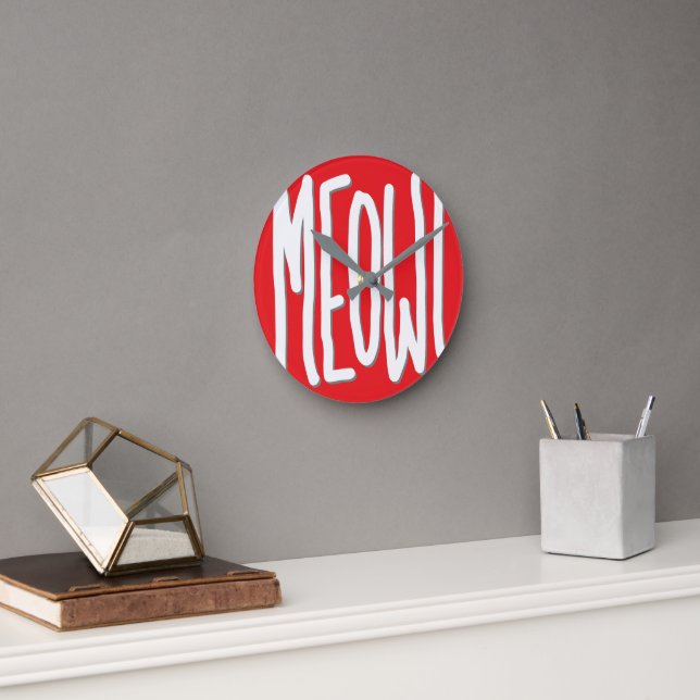 Meow! Round Clock (Office)