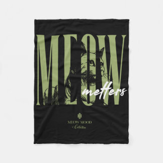 Meow S Sticker Fleece Blanket