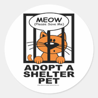 Meow (Save Me) Classic Round Sticker