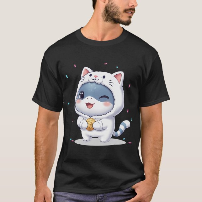 Meow Shark T-Shirt (Front)