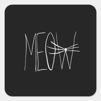 Meow Square Sticker