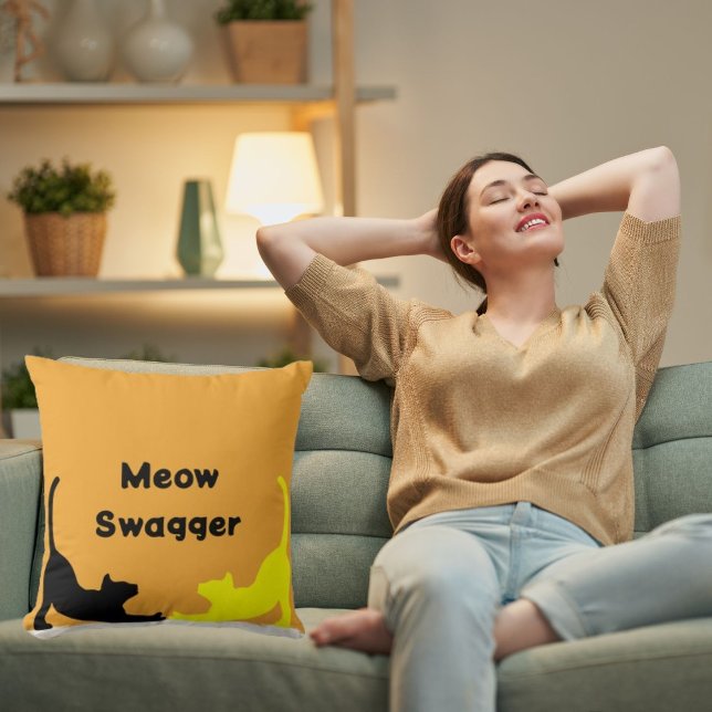 Meow Swagger Animal Pet Cat Elegant Cute Cool Paw Cushion (Creator Uploaded)
