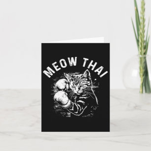 Meow Thai Funny Muay Thai Boxing Cat Martial Arts Card