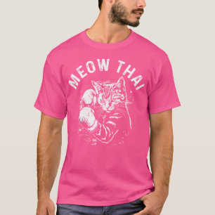 Meow Thai Funny Muay Thai Boxing Cat Martial Arts T-Shirt