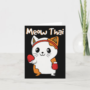 Meow Thai Martial Arts Cat Jiu-jitsu Karate Fighte Card