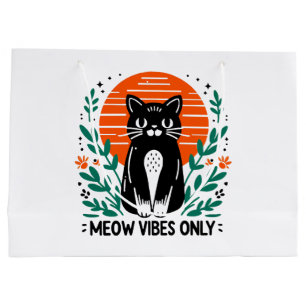 meow vibes only large gift bag