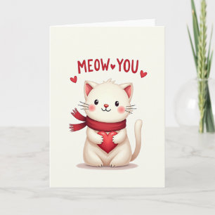 Meow You Cat Love Card