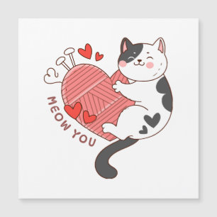 Meow You Cute Cat Valentine's Day