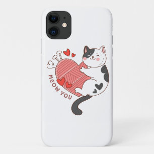 Meow You Cute Cat Valentine's Day Case-Mate iPhone Case