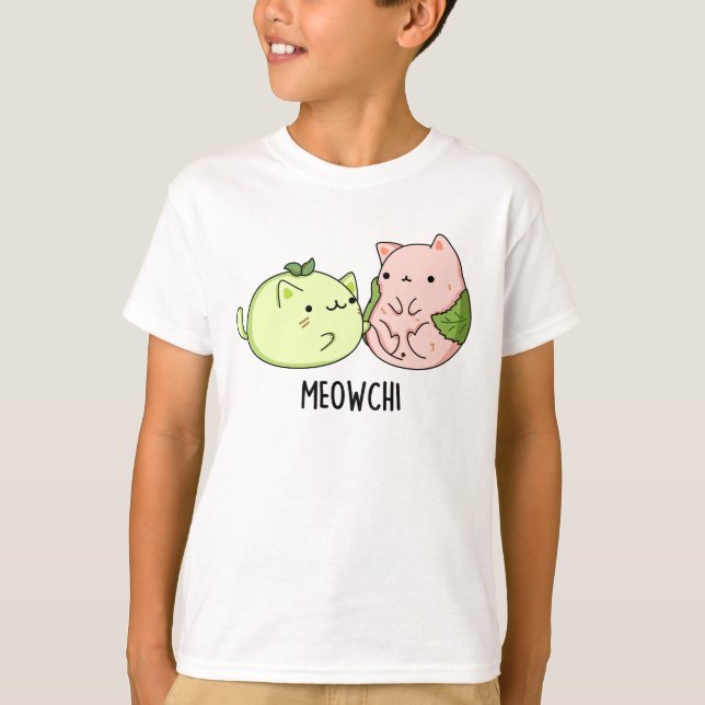 Meowchi Funny Mochi Pun  T-Shirt (Front)