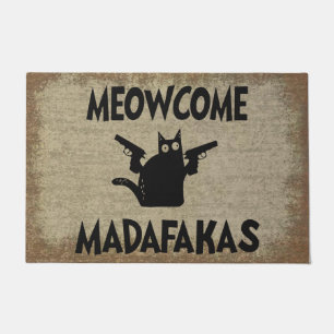 Meowcome Madafakas Doormat Funny Cat Lover Gifts