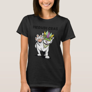 Meowdi Gras Cat Pun Mardi Gras Festival Costume T-Shirt